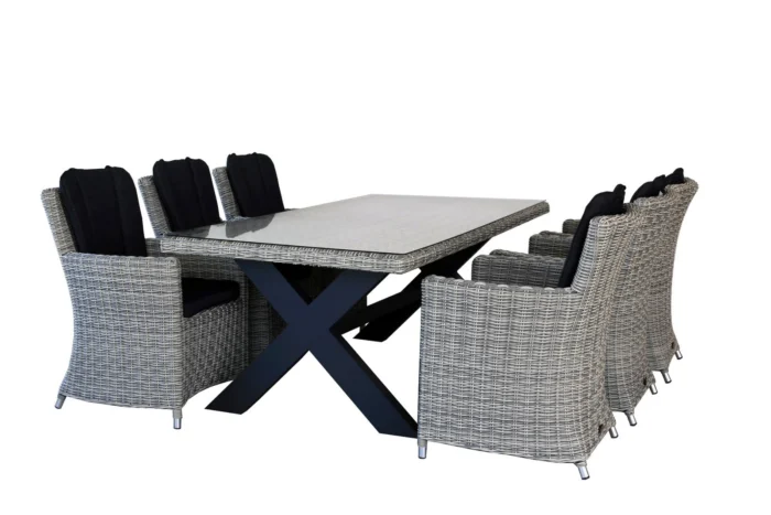 Oosterik home Diningset San Vito Lazio Grey - grijs