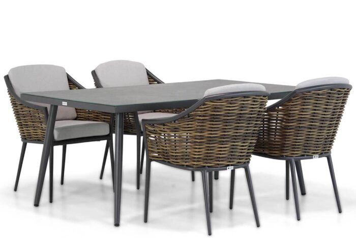 Coco Olivine/Sophia 180 cm dining tuinset 5-delig – Grijs-antraciet