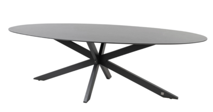 4so Privada Tafelframe Antracite Met Privada Tafelblad HPL Slate Antracite 240 x 107 cm