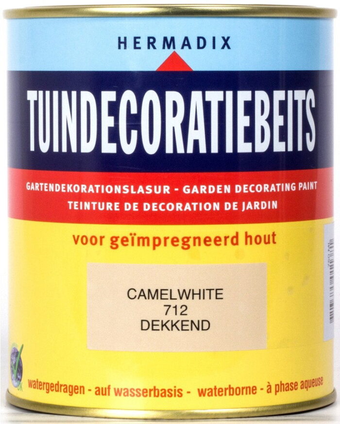 Hermadix Tuindecoratiebeits 712 camel white 750 ml – wit