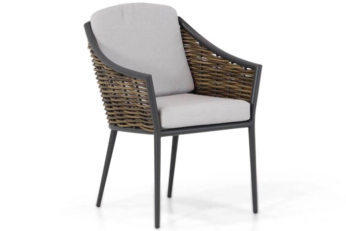 Coco Olivine dining tuinstoel – Grijs-antraciet
