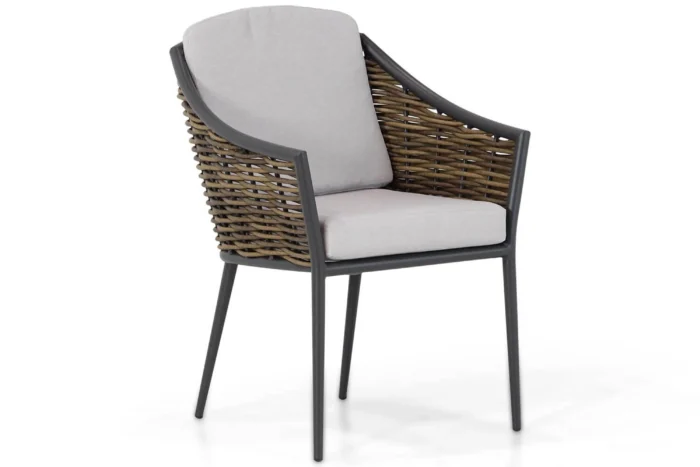 Coco Olivine dining tuinstoel - Grijs-antraciet