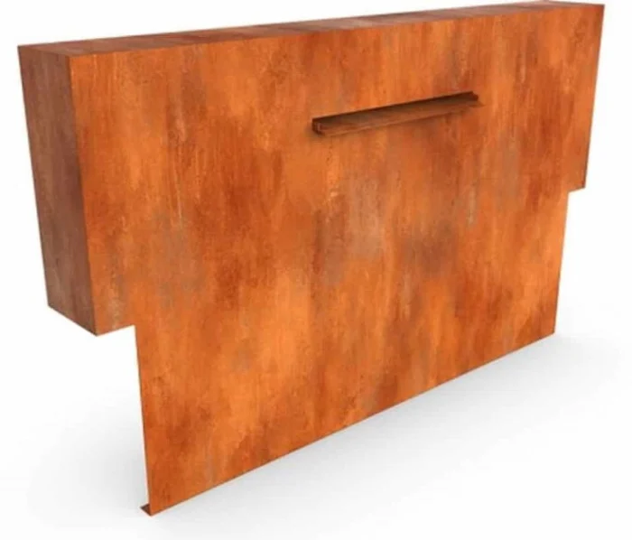 Geroba Cascadi Cortenstaal Watervalelement op vijver 2000 x 250 x 1200 mm - bruin