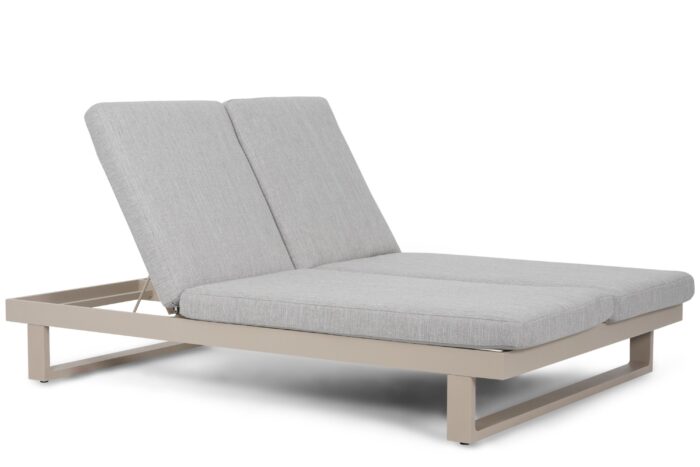 Lifestyle Garden Furniture Massimo ligbed met kussen loft/earth – Taupe-naturel-bruin