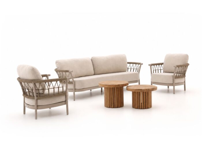 Tierra Outdoor Fresca/Marapa stoel-bank loungeset 5-delig – Bruin
