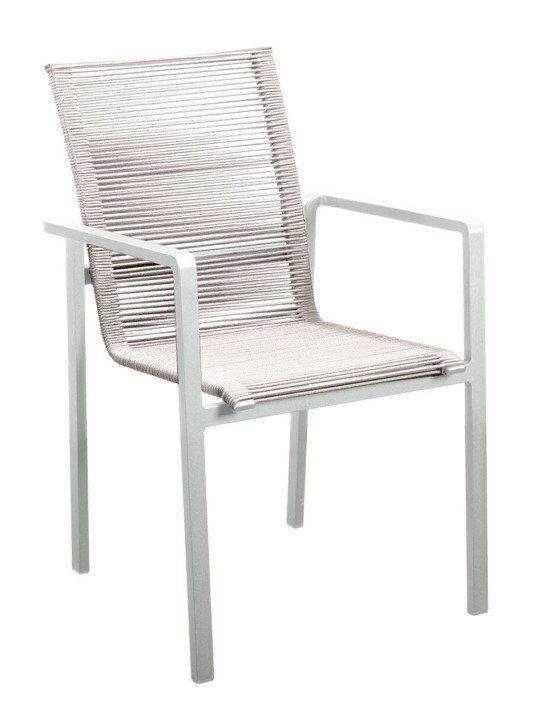 Yoi Ishi stackable dining chair aluminium salix/rope salix 2023