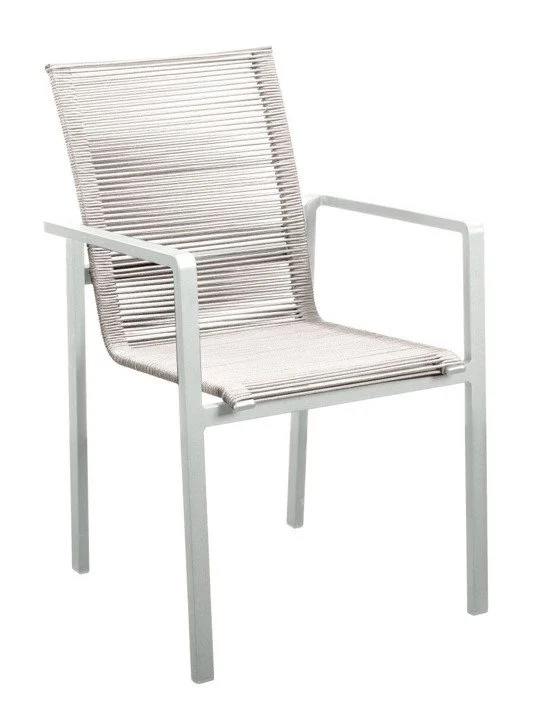 Yoi Ishi stackable dining chair aluminium salix/rope salix 2023