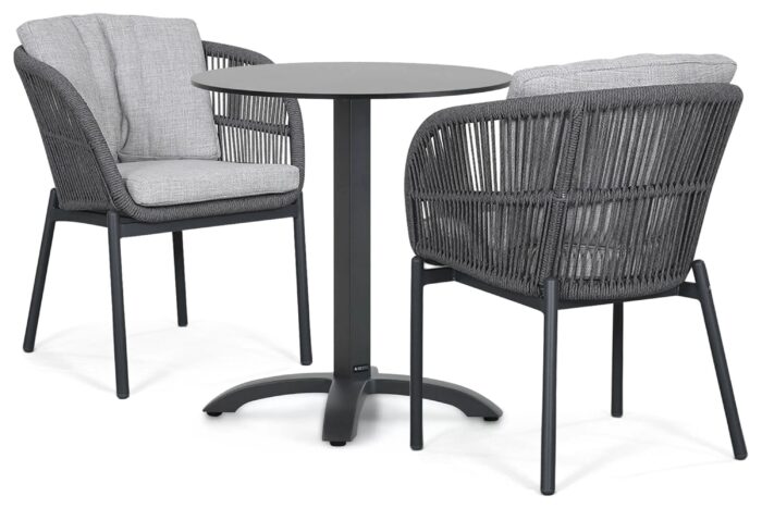Lifestyle Garden Furniture Monaco/Talao 70 cm dining tuinset 3-delig - Grijs-antraciet