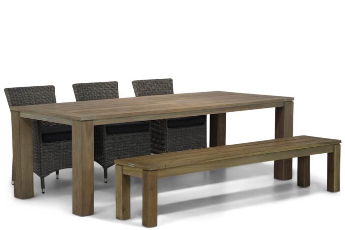 Garden Collections Dublin/Brighton 240 cm dining tuinset 5-delig – Grijs-antraciet