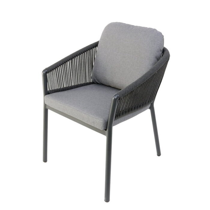 Oosterik home Lakeshore dining stoel midnight grey – grijs