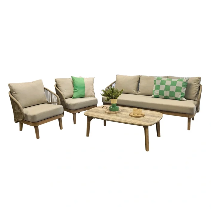 Buitengewoon de boet Mali Sofa Loungeset - beige;bruin