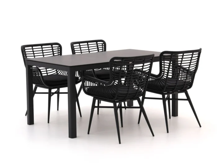 Intenso Furniture Asti/La Fonte 160cm dining tuinset 5-delig - Grijs