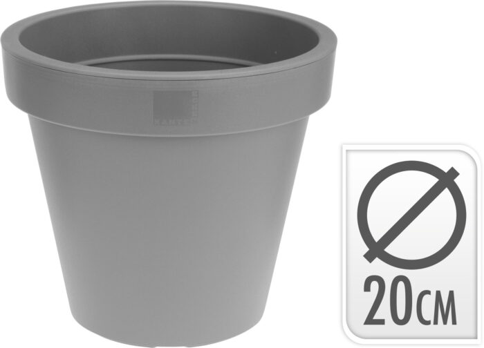 Nampook Bloempot EK Rond 20x20x18 cm IX Lichtgrijs – grijs