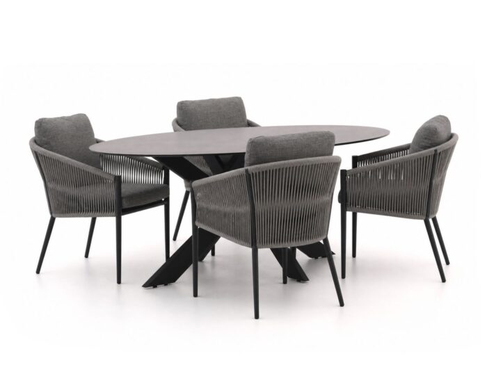 Bellagio tuinmeubelen + 15% kassakorting | Bellagio Mineo/Furato ellips 200cm dining tuinset 5-delig