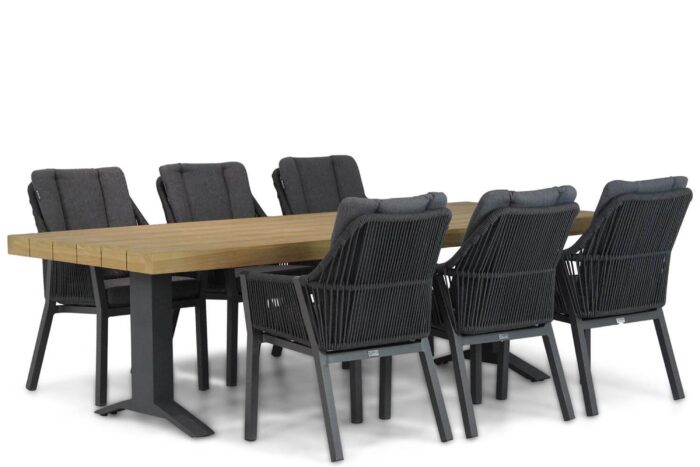Lifestyle Garden Furniture Verona/Superior 260 cm dining tuinset 7-delig – Grijs-antraciet