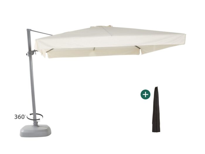 Shadowline Miami zweefparasol 300x300cm Laagste prijsgarantie! – Wit