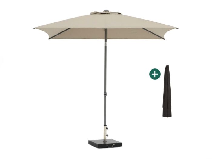 Shadowline Push-up parasol 250x200cm Laagste prijsgarantie! – Taupe