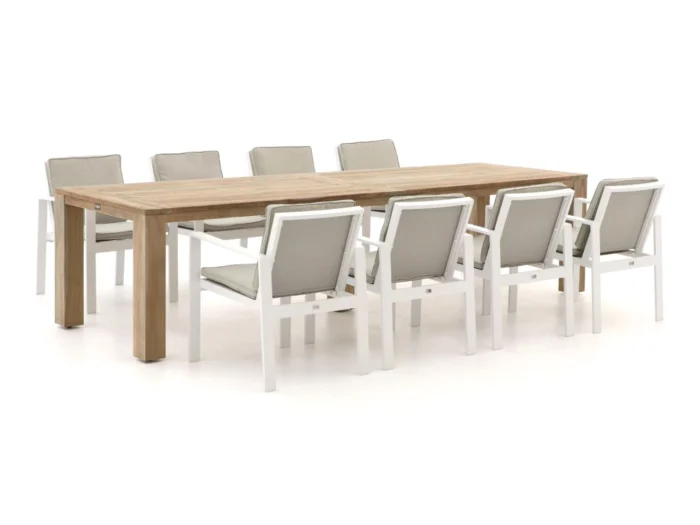 Bellagio tuinmeubelen Vezzano/ROUGH-X 320cm dining tuinset 9-delig - Bruin