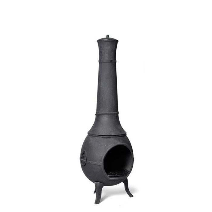 Buitengewoon de boet Gietijzeren Buitenhaard Rond dia. 40×115 – zwart