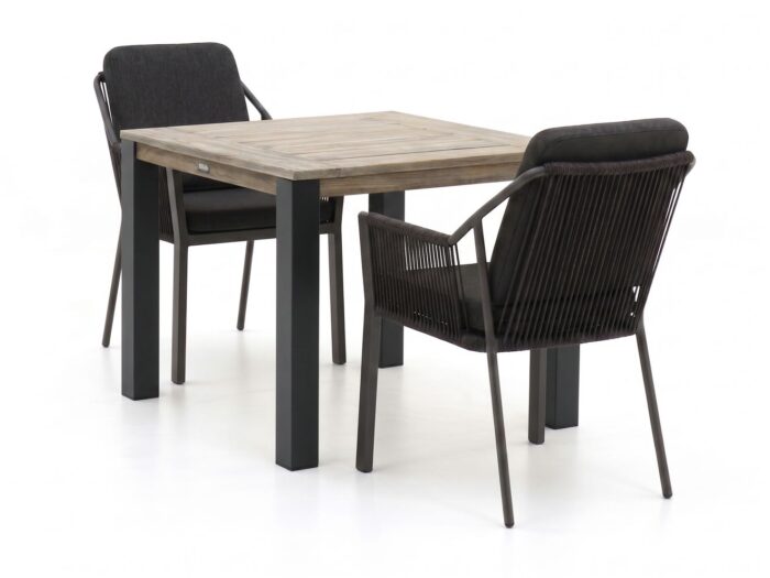 Tierra Outdoor Liv/ROUGH‑S 90cm dining tuinset 3-delig stapelbaar Laagste prijsgarantie!