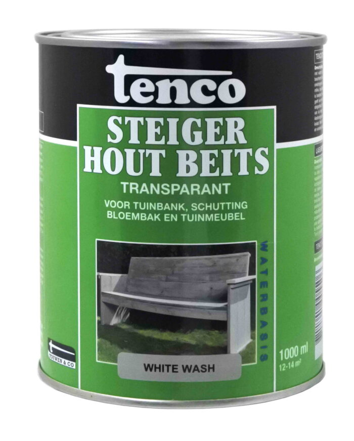 Tenco Steigerhoutbeits witte was 1l verf/beits – wit