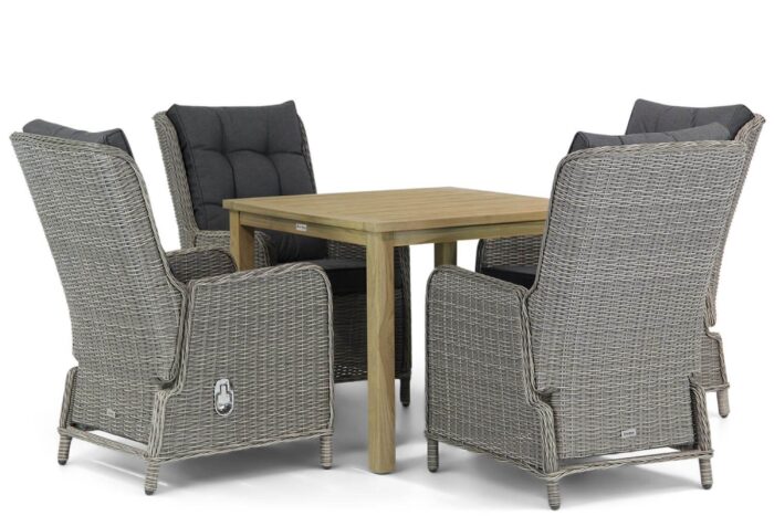 Garden Collections Kingston/Weston 90 cm dining tuinset 5-delig – Grijs-antraciet