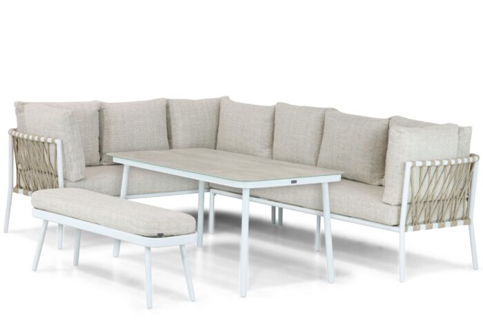 Lifestyle Garden Furniture Cordani dining loungeset 4-delig – Wit