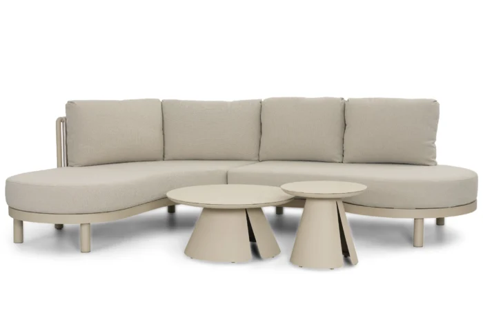 Santika Furniture Nanda/Cayora 50/80 cm organisch loungeset 4-delig - Zand/Beige