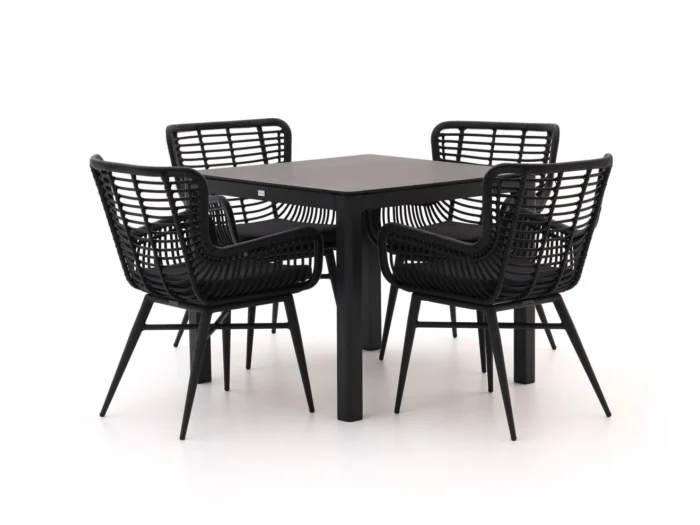 Intenso Furniture Asti/La Fonte 90cm dining tuinset 5-delig - Grijs