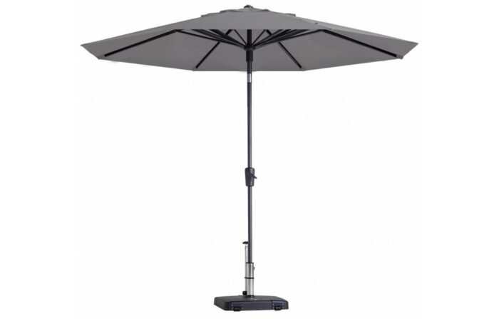 Madison Paros II round light grey stokparasol 300 cm zonwering – grijs