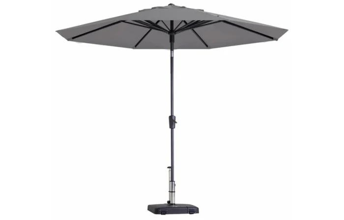 Madison Paros II round light grey stokparasol 300 cm zonwering - grijs