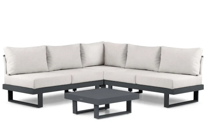 Lifestyle Garden Furniture Lorenzo hoek loungeset 4-delig - Grijs-antraciet