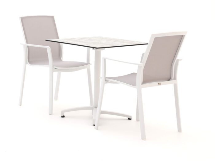 Bellagio tuinmeubelen Bellagio Dranera/Canzo 70cm dining tuinset 3-delig stapelbaar Laagste prijsgarantie! – Wit