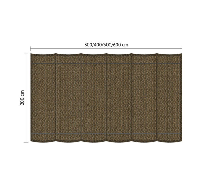 Shadow comfort Harmonicadoek B 2,00 x L 5,00 m Japanese Brown – bruin
