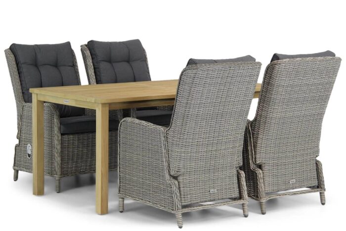 Garden Collections Kingston/Weston 160 cm dining tuinset 5-delig – Grijs-antraciet
