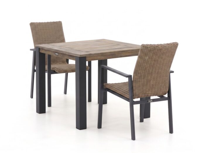 Manifesto Furniture Manifesto Villongo/ROUGH-S 90cm dining tuinset 3-delig stapelbaar Laagste prijsgarantie!