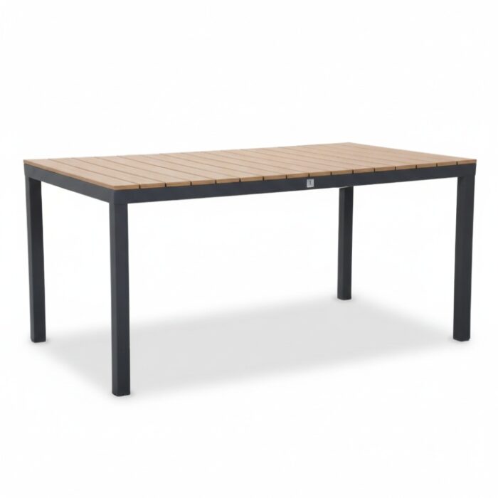LUX outdoor living Oxford dining tuintafel 4 personen | aluminium + polywood | Natural Wood | 160cm