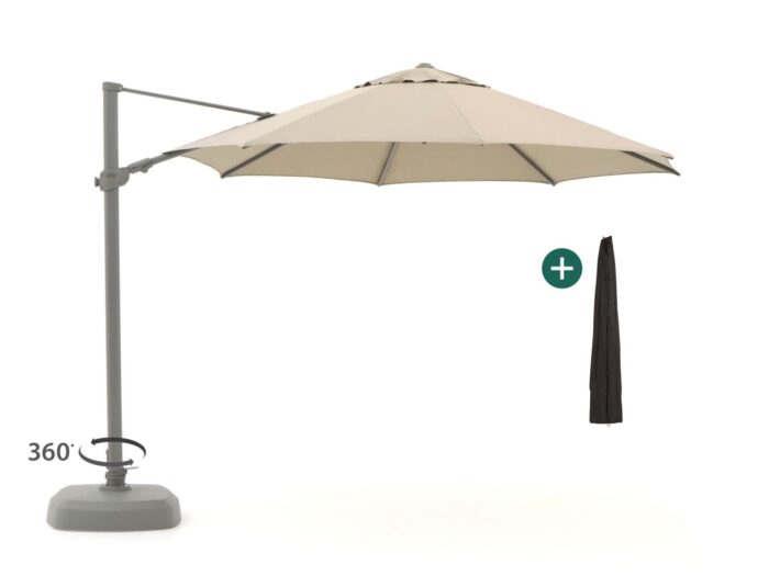 Shadowline Austin zweefparasol ø 350cm Laagste prijsgarantie! – Taupe