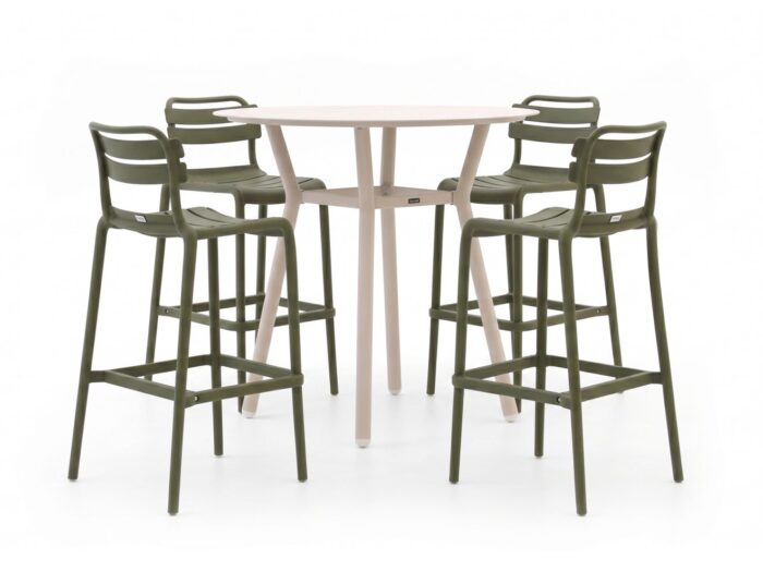 Forza Furniture Forza Vico/Tritoni ø110cm barset 5-delig Laagste prijsgarantie! – Groen