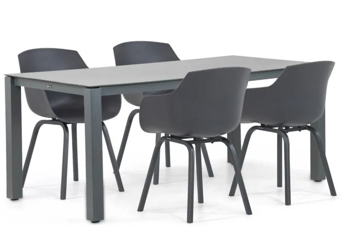 Lifestyle Garden Furniture Salina/Yoko 180 cm dining tuinset 5-delig - Grijs-antraciet