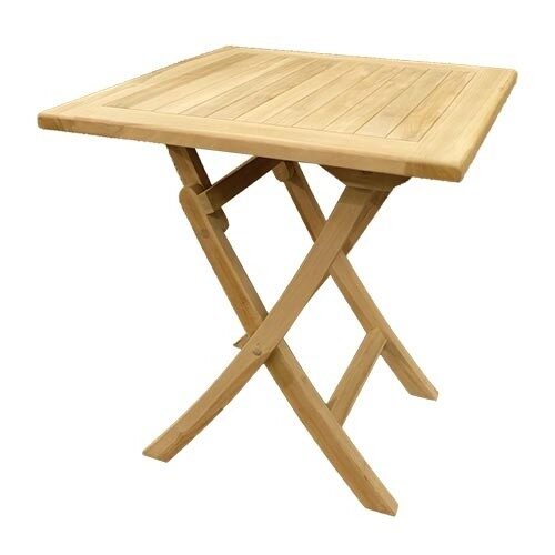 Buitengewoon de boet Teak klaptafel 70x70x75 cm Buitengewoon Boet – bruin