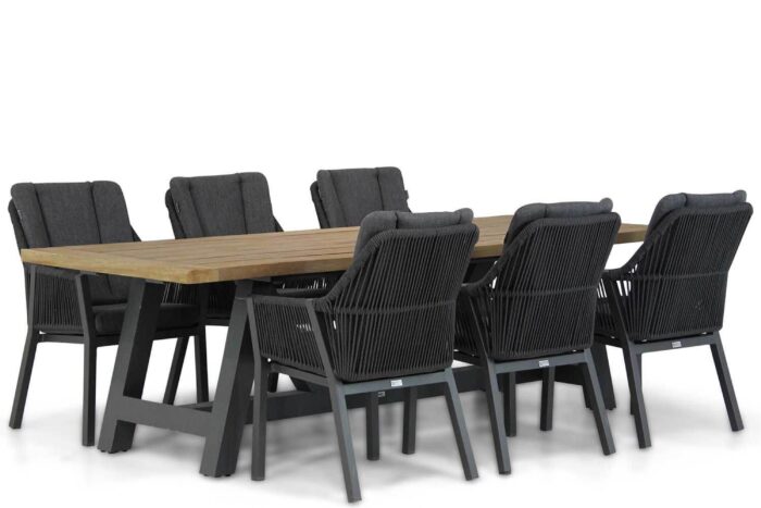 Lifestyle Garden Furniture Verona/Trente 260 cm dining tuinset 7-delig – Grijs-antraciet