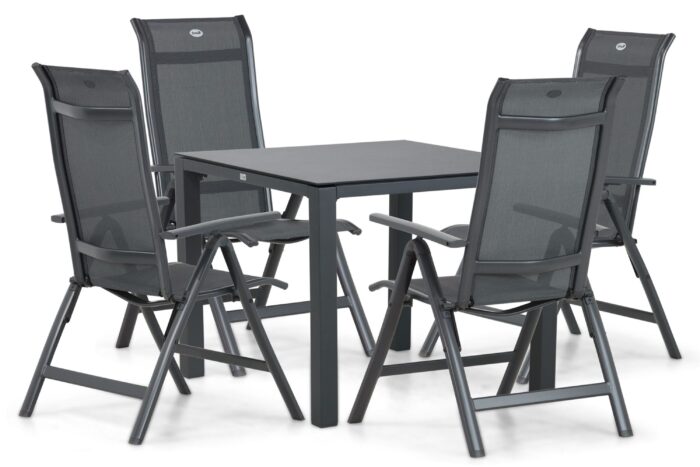 Hartman Alice/Mateo 90 cm dining tuinset 5-delig – Grijs-antraciet