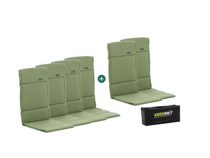 Madison Fiber hoog tuinkussen set van 6 Laagste prijsgarantie! – Groen