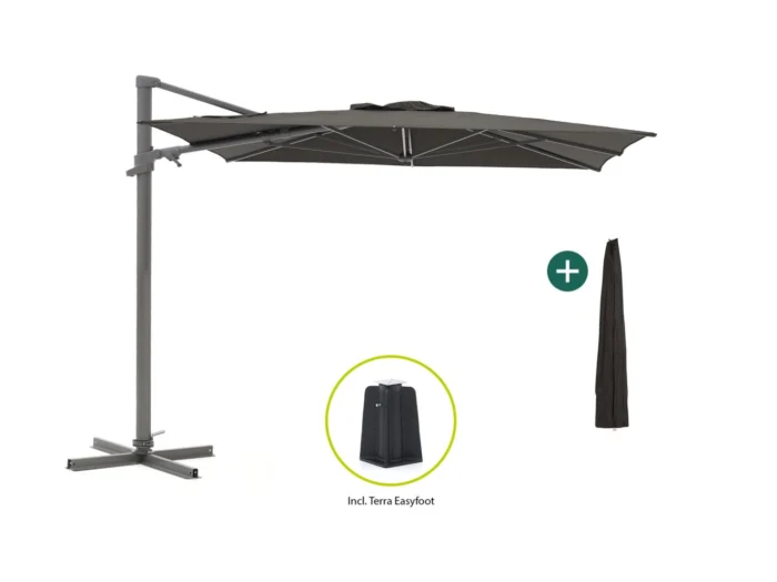 Shadowline Francisco zweefparasol 260x260cm - Zwart