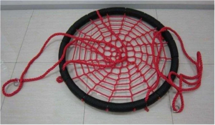 Hermic Nestschommel diam. 95cm hoogte 180 cm ophangingstouwen 16mm