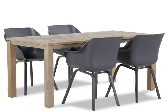 Hartman Sophie element/Bristol 180 cm dining tuinset 5-delig – Grijs-antraciet