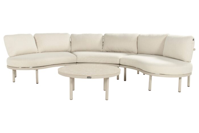 Hartman Palma hoek loungeset 4-delig – Taupe-naturel-bruin