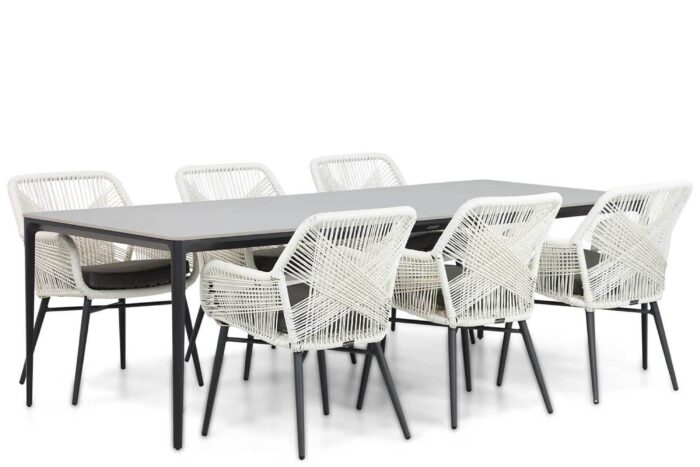 Lifestyle Garden Furniture Advance/Gianna 240 cm dining tuinset 7-delig – Wit