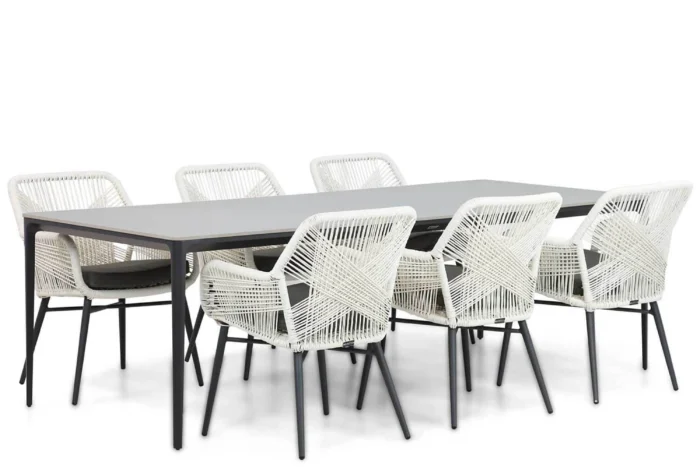 Lifestyle Garden Furniture Advance/Gianna 240 cm dining tuinset 7-delig - Wit